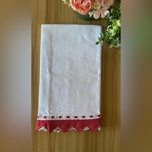 Red Fun - Handmade tea towel (100% Cotton)
